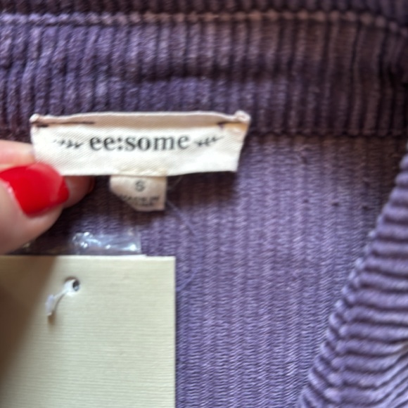 NWT!  Purple corduroy shacket, size women's small - Picture 8 of 9